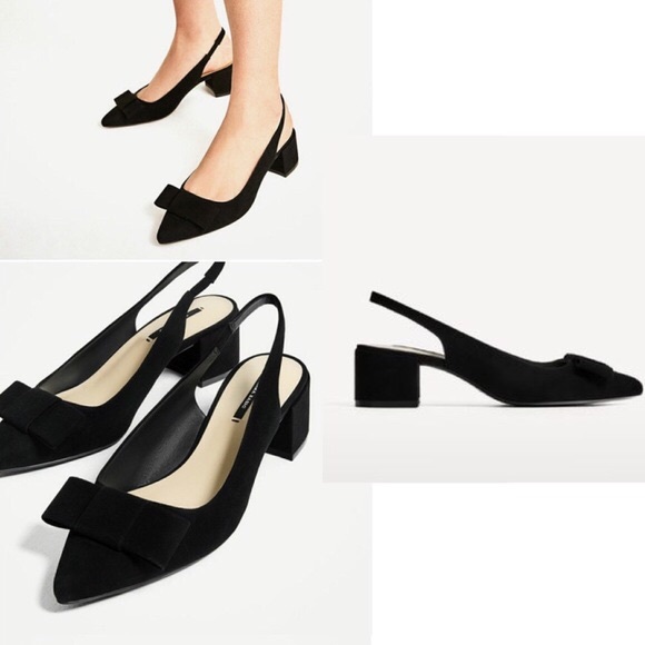 black block kitten heels